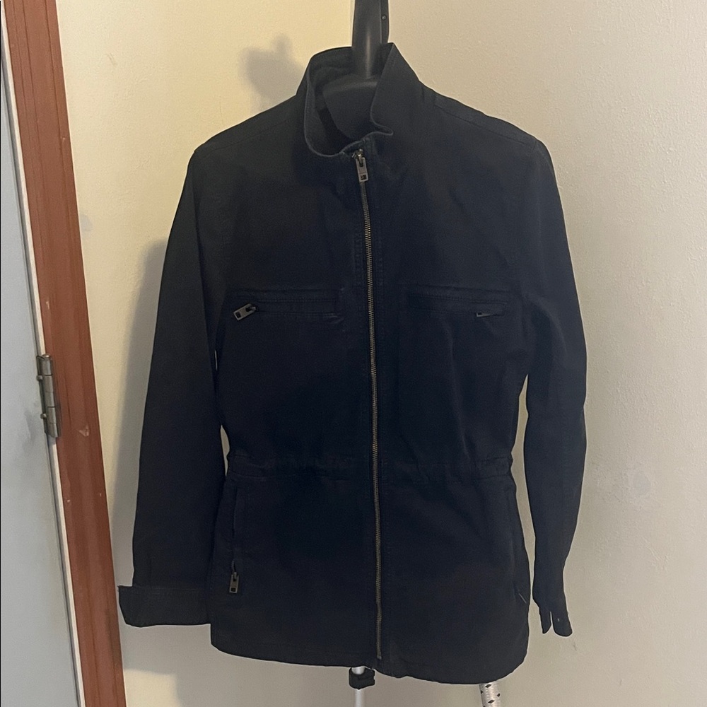 Lucky Brand Charcoal Utility Jacket with Cinched Waist